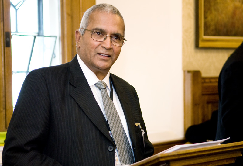 Lord Navnit Dholakia speaking at the launch of Jane Lane's book at the House of Lords
