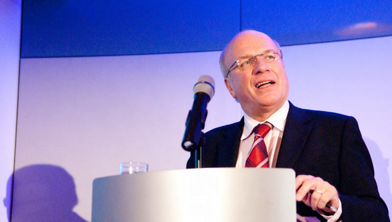Greg Dyke giving the keynote speech at the Work Foundation's Workworld Media Awards 