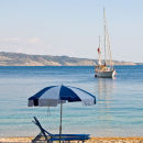 Sailing off Kerasia Beach