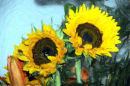 La peinture impressionniste de tournesol