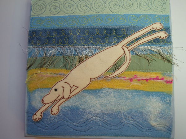 romping in the sea
