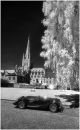 Morgan Car by Norwich Cathedral Mono Image