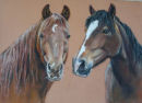 Two Amigos. Pastel.