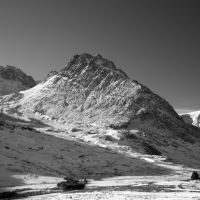 Tryfan and Bristley Ridge in winter