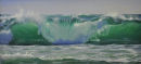 Atlantic Breaker No2 Oil on Canvas 20x42
