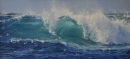 Atlantic Reef Break No1, Seascape Oil on Canvas 20x42inch