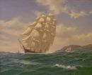 Clipper Challenge entering the Goldern Gate 1851 Oil on canvas 20x24inch