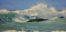 Crashing Surf Porthmeor St Ives, seascape 8.5x15 Available