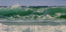 Praa Sands Breaker, seascape 12x24 oil on panel