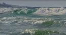 Summer Surf Porthmeor St Ives, seascape  Oil on Board 8.5x15 inches