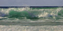 Emerald Wave 2 ,Seascape 12x24inches oil on panel