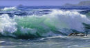 Incoming Tide Sennen , Seascape 10x18