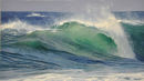 Spilling Surf  Seascape .8.5x15